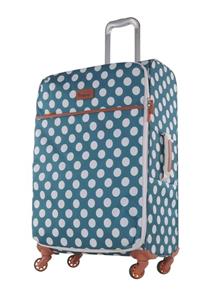 IT LUGGAGE Orta Boy Kumaş Valiz Puantiyeli Yeşil 2263