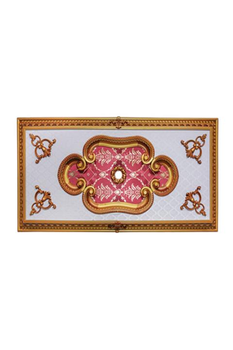 Decomanya Kahve Eskitme Dikdörtgen Saray Tavan Göbeği 60x120 cm