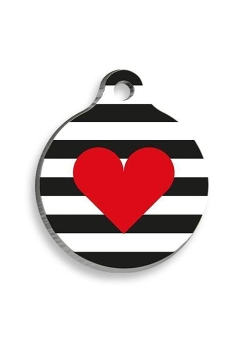 altın pati Red Heart Yuvarlak Kedi Künyesi