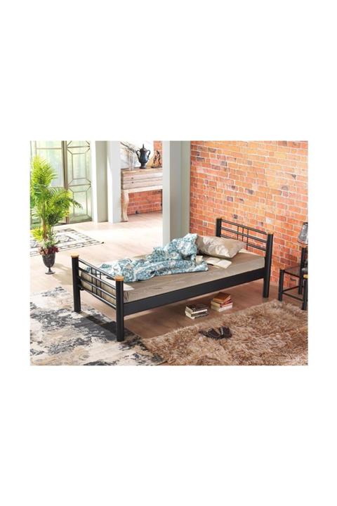 Vivense Unimet Kappis Tek Kişilik Metal Karyola Siyah 120x200