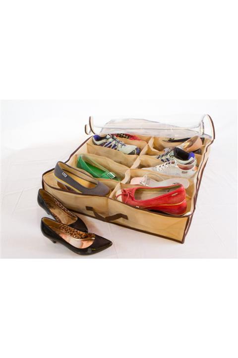 Zeylina Home Ayakkabı Saklama Çantası 12 Bölmeli Shoes Under