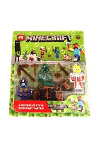 MINECRAFT 8 Parça 3 Figür Minecraft Figür Seti Atlı