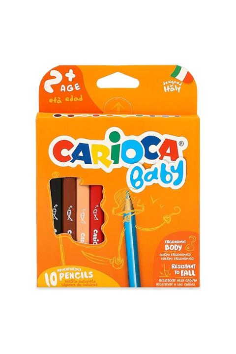 CARIOCA Jumbo Üçgen Bebek Kuru Boya Kalemi 10lu