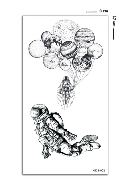 BP Tattoo Astronot Geçici Dövme Tattoo