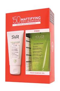 SVR Sebiaclear Spf50 Creme 50ml + Sebiaclear Gel Moussant 50ml Hediye