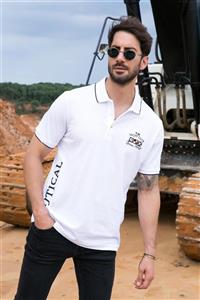 Sateen Men Erkek Beyaz Polo Yaka T-Shirt