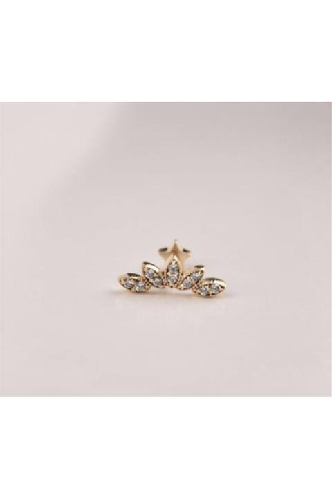 Barboros kuyumculuk mücevherat Taşlı Altın Tragus Küpe