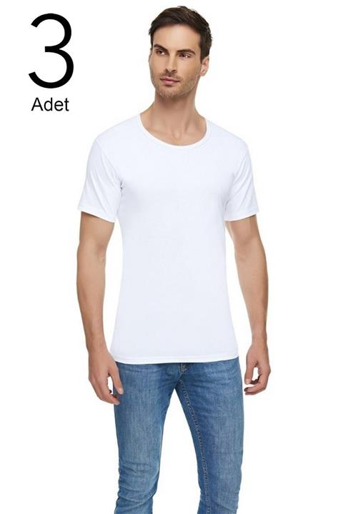 Tutku Elit 3'lü Paket Açık Yaka Erkek Fanila
