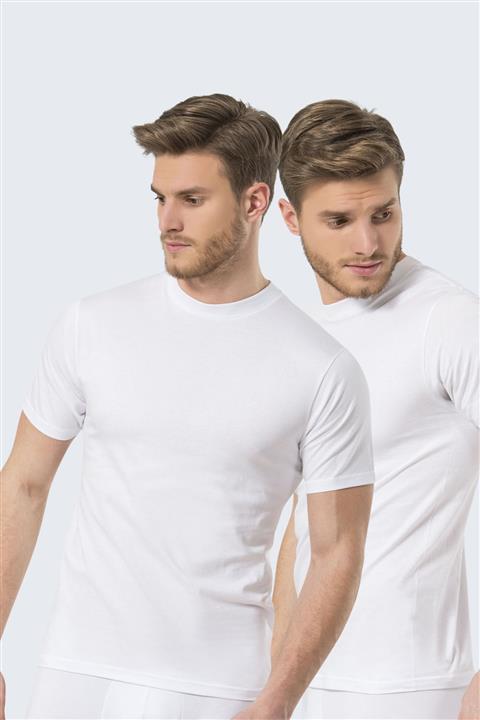 TÜREN Erkek Beyaz 2'Li O Yaka (Kapalı) Yaka Fanila