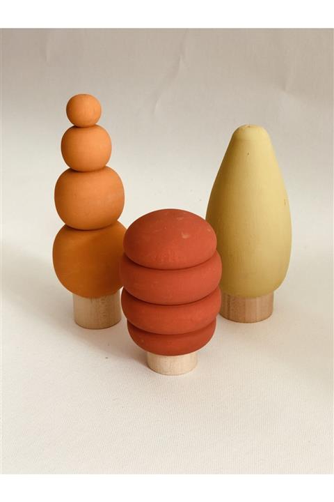 YEDİCE OYUNCAK Sonbahar Temalı Ağaç Seti Ahşap Oyuncak