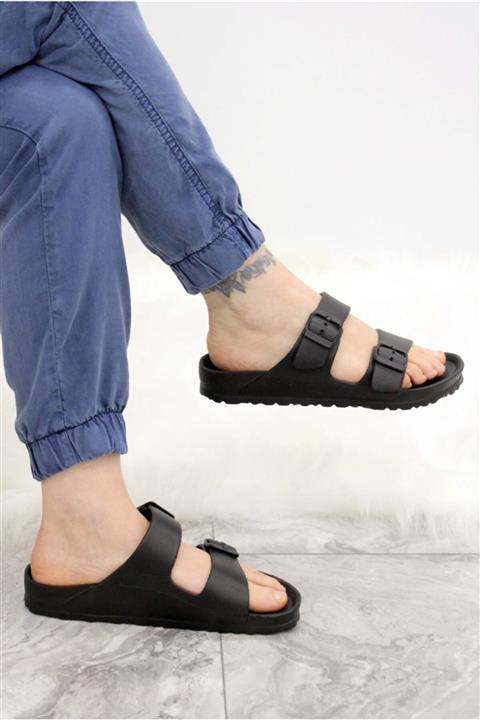 solariz Sıyah Plaj Terlik Islak Zemin Terlik Kaymaz