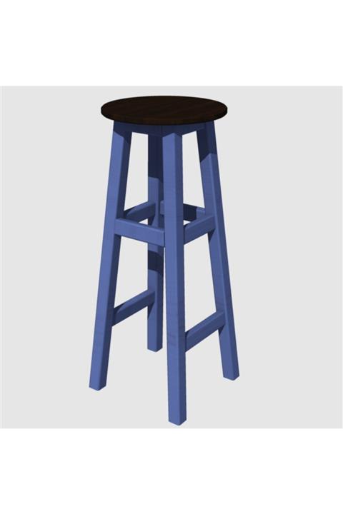 Arbre Bar Taburesi 85 Cm - Marin Mavi Iskelet- Tabla Renk Seçenekli