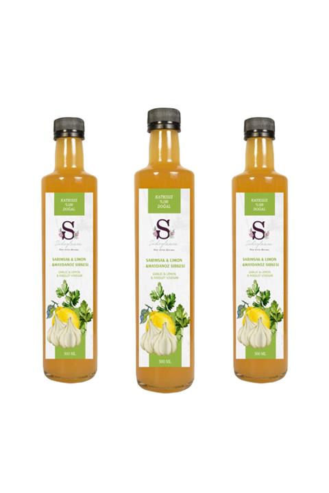 Süheylaana Doğal Sarımsak  LimonMaydanoz Sirkesi 500 ml 3 Adet