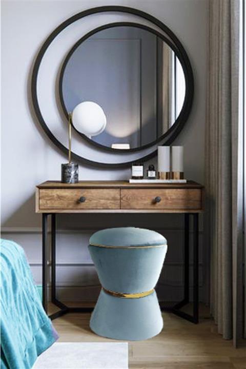 Zem Fine-turkuaz-gold Puf