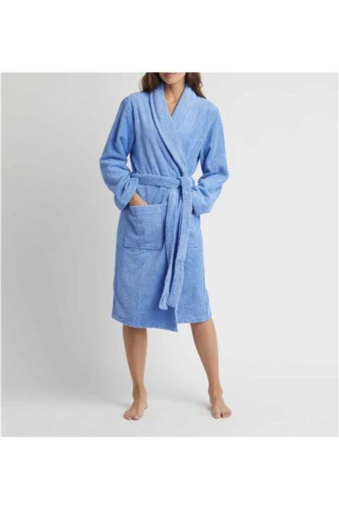 HIZSOY TEKSTİL Mavi Unısex Bornoz