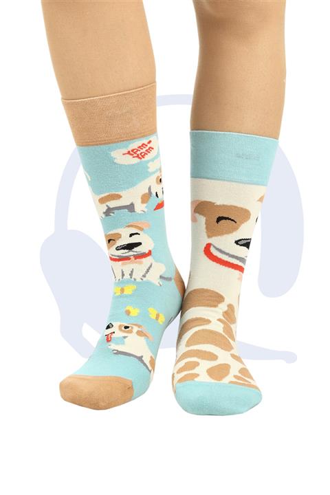 Bonami Köpek Temalı Dikişsiz Burun Çorap