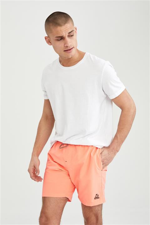 DeFacto Erkek Turuncu Diz Üstü Beli Bağcıklı Yüzme Şortu M9178AZ21SM