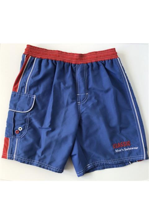 Kom Erkek Mavi Hızlı Kuruyan Deniz Şortu