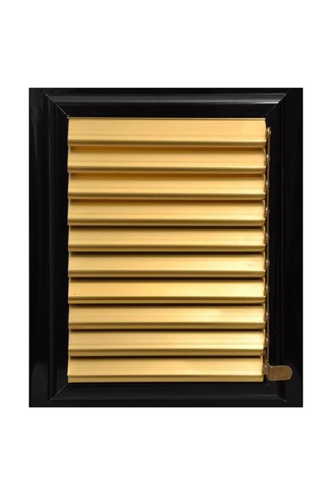 EYLÜL TASARIM 55x60cm Altın Siyah Dekoratif Alüminyum Lüks Banyo Wc Panjuru