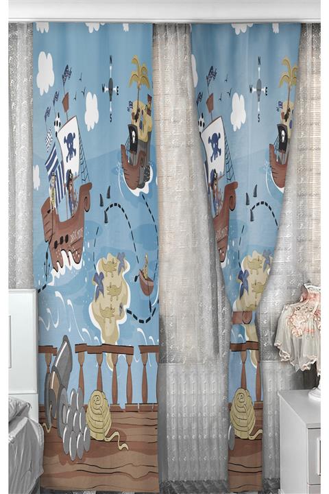 Bebişim Halı Korsan Bi34 140x275 Çocuk Odası Fon Perde