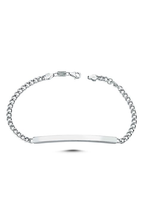 Ecce Erkek Beyaz Altın Zincir Bileklik