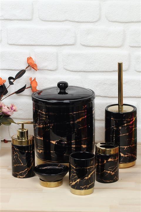 AROW Mermer Görünümlü Como Porselen Banyo Takımı