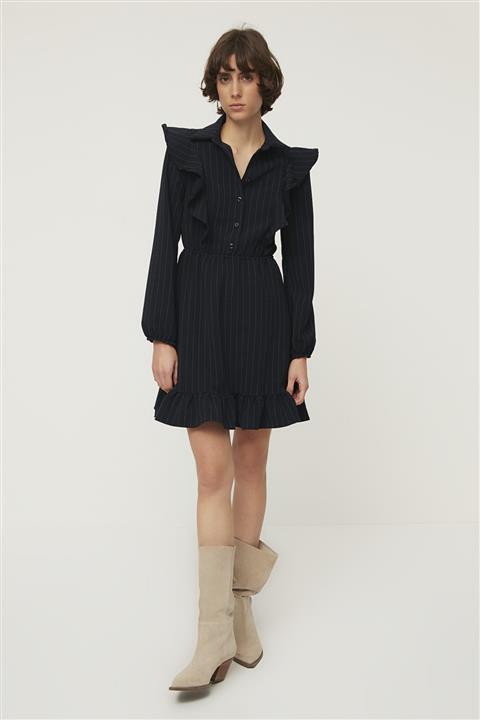 TRENDYOLMİLLA Lacivert Düğmeli Elbise TWOAW22EL0315