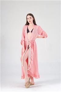 Shile Design Kadın Pembe Şile Bezi Kumbaba Fırfırlı