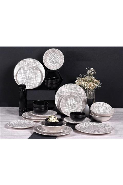 Keramika 18 Parça 6 Kişilik Yemek Takımı