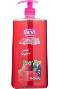 Benri Kırmızı Meyveler 1000 Ml Duş Jeli