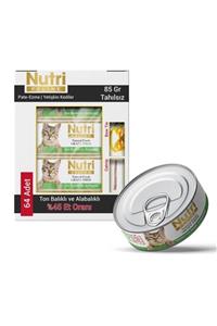 Nutri Feline Ton Balıklı Ve Alabalıklı Kedi Konservesi 64x85 gr