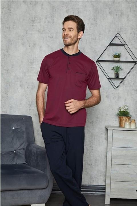 KLY Erkek Battal Midi Yaka Pijama Takımı