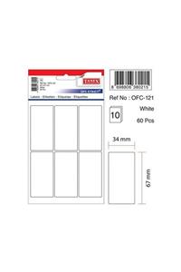Tanex Ofc-121 Çıkartma Etiket 34x67 Mm (beyaz 60 Lı - Renkliler 30 Lu Paket)