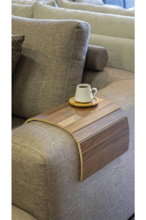 Mobitell Ceviz Portatif Koltuk Sehpası 4 Adet 56*27