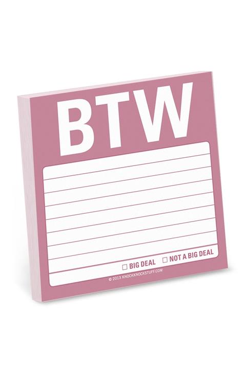 Knock Knock Yapışkanlı Not: Bu Arada