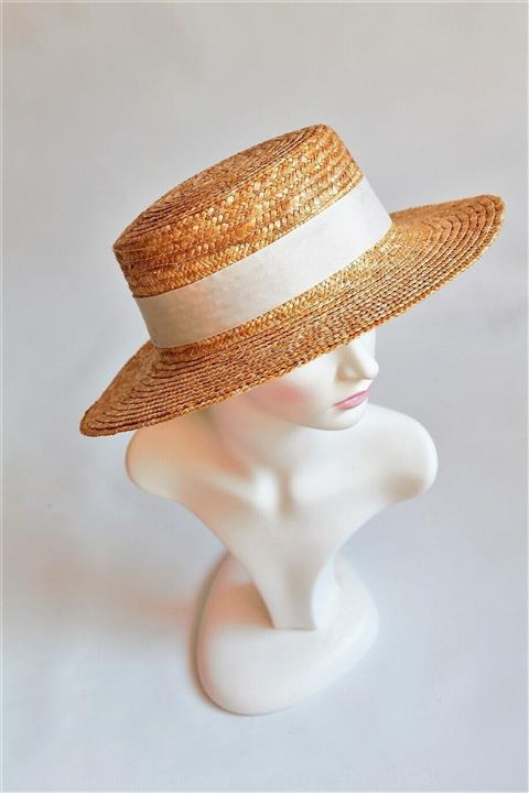 BIG WHITE Kraf Hasır Panama Şapka