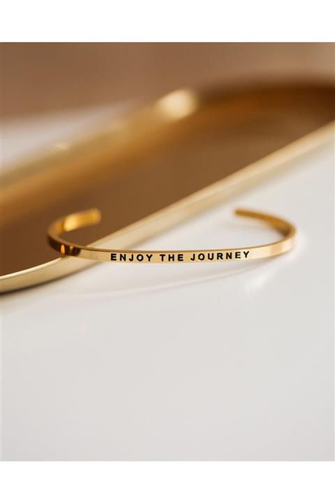 TAMSENINKALEMIN Enjoy The Journey Mantra Kelepçe Bileklik