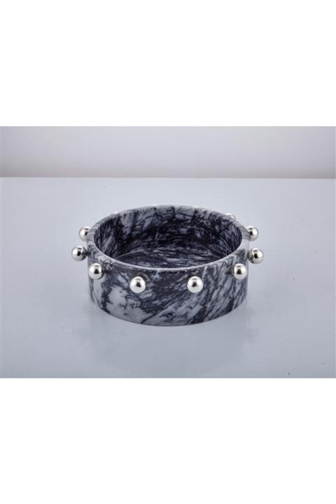 Tarzı Hayalim Yörünge Gri Mermer Bowl