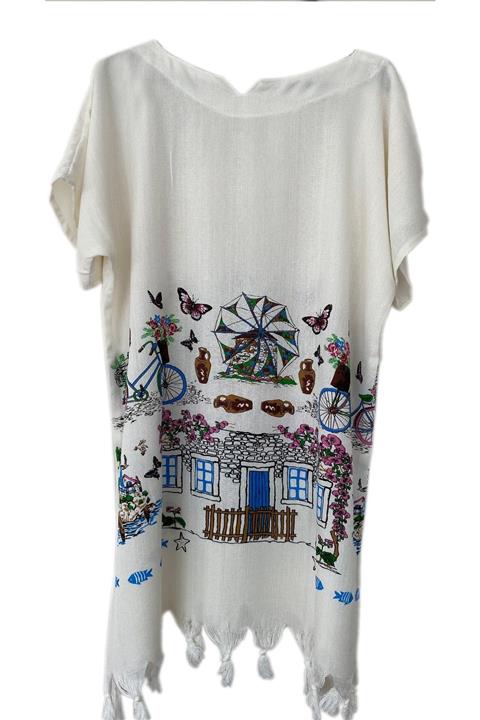 FONTENE Textile Baskılı Peştemal Plaj Elbisesi - Peştemal Pareo