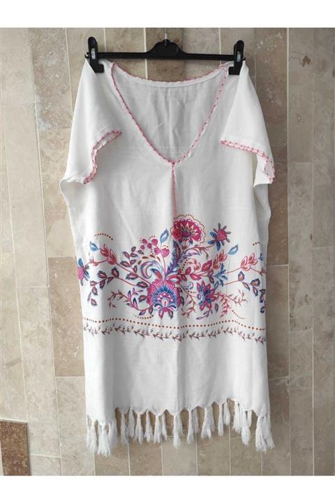 Peştemal Home Çiçek Desenli Peştemal Plaj Elbisesi