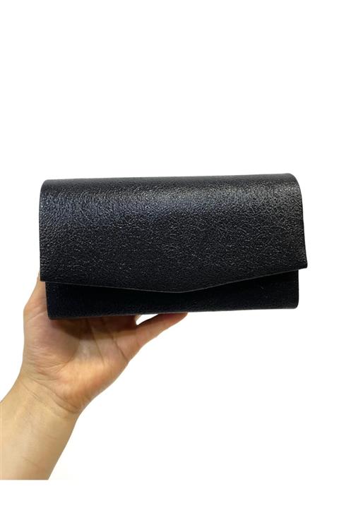 Busrabags Siyah Parlak Kadın Gece Abiye Çanta