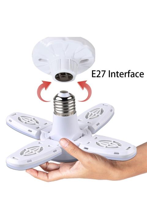 EvimLed Pervane Led Ampul 24w 4 Kollu Beyaz Işık E27 Duy Tipi