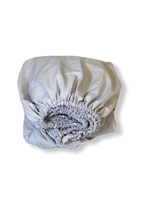 Bebek Özel Pamuklu Bebek Ve Çocuk Lastikli Çarşaf 90x200 Gri