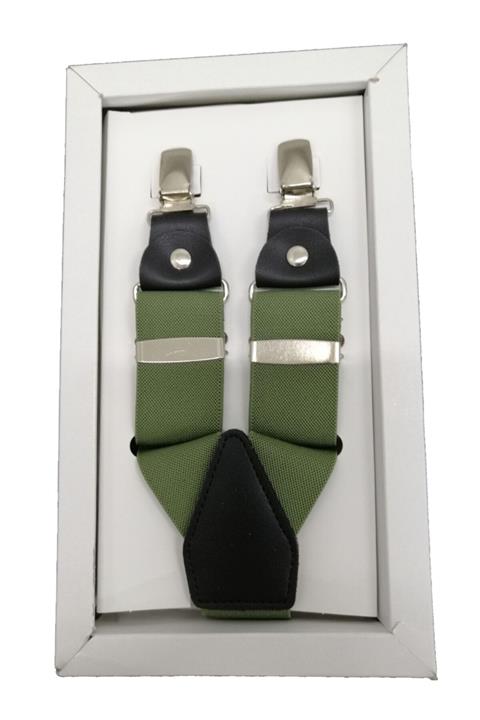 ERDOLUX Erkek Yeşil Askı Kemer