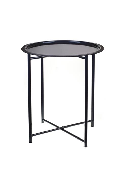 İnka DESİGN Katlanır Metal Sehpa-siyah