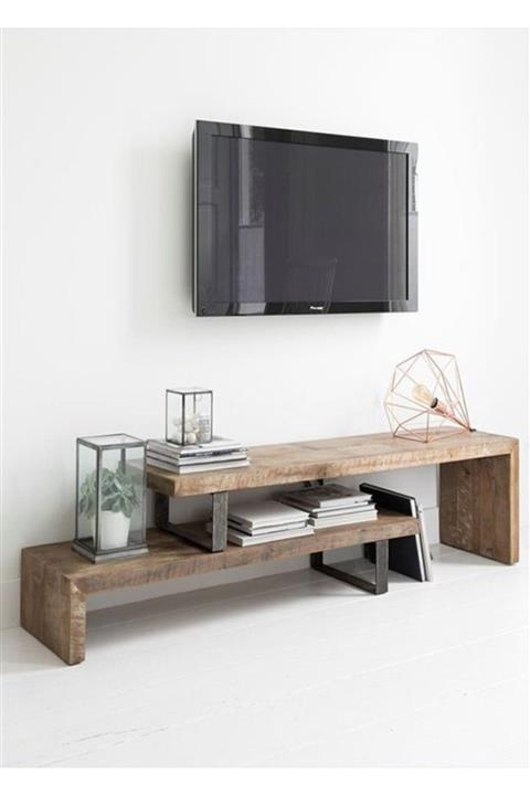 ANKA AHŞAPÇI Ceviz Ahşap Tv Ünitesi