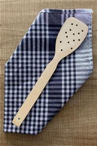aktarix Ahşap Delikli Çevirgeç Spatula Süzgeç Çevirici 33 Cm