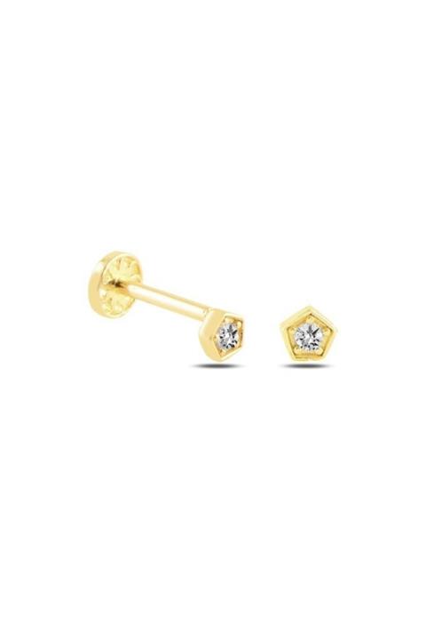 EP DESİGNSS Tek Taş Tragus Piercing 14k