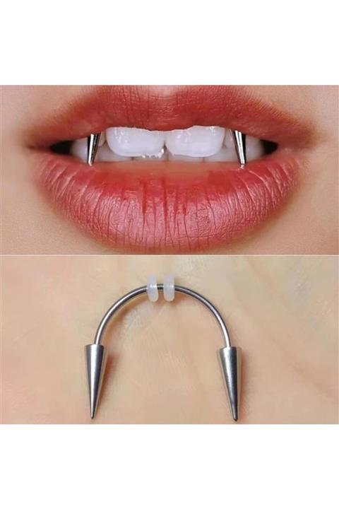 Bylin Cerrahi Çelik Smiley Vampier Diş Piercing