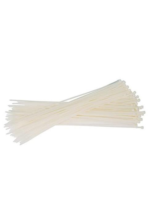 REWEL 25 Cm Beyaz Plastik Cırt Kablo Bağı 100 Adet 341012